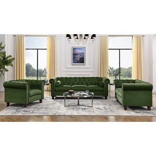 Chesterfield Sofa Couch Settee With Tufted Back and Sofa Seat,3+2+